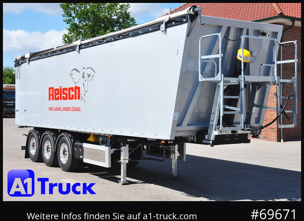 REISCH RHKS, Alu-Kippmulde 52m³, Kombitüren, Alufelgen, Liftachse, - Самосвал полуремарке: снимка 1 REISCH RHKS, Alu-Kippmulde 52m³, Kombitüren, Alufelgen, Liftachse, - Самосвал полуремарке: снимка 1