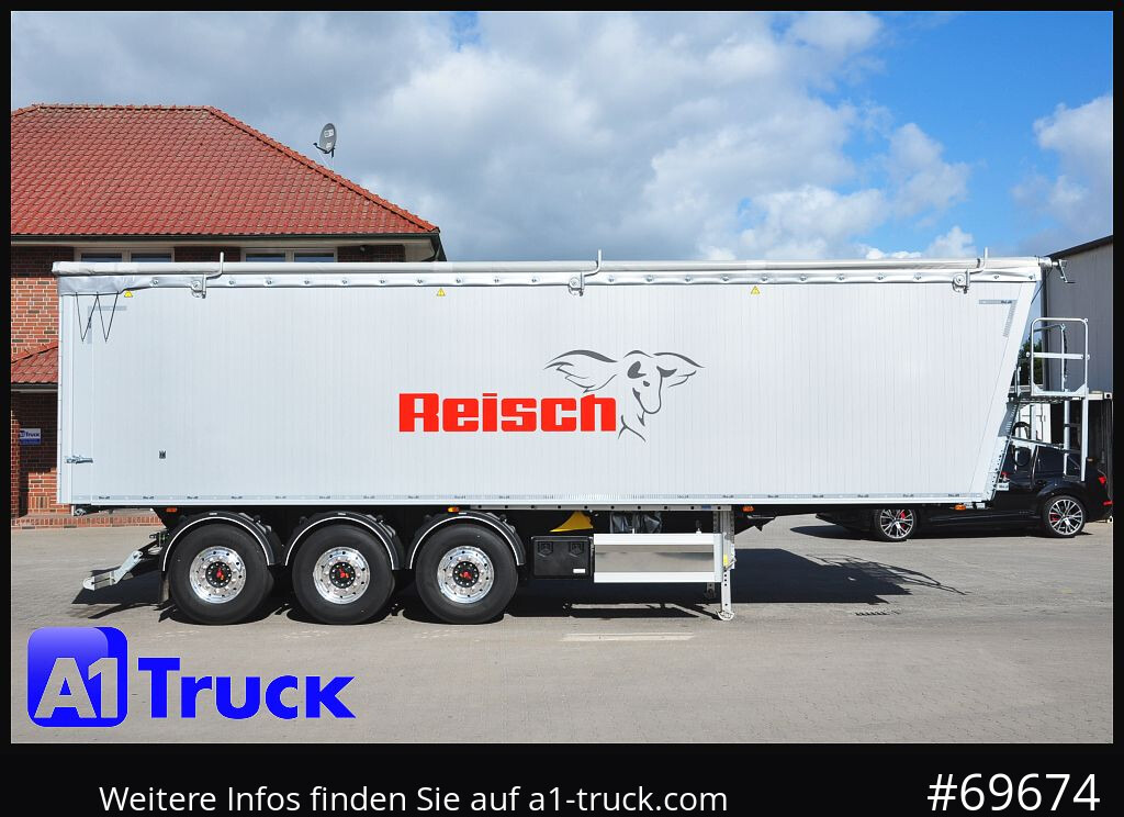 Нови Самосвал полуремарке REISCH RHKS, Alu-Kippmulde 54m³, Kombitüren, Alufelgen, Liftachse,: снимка 8