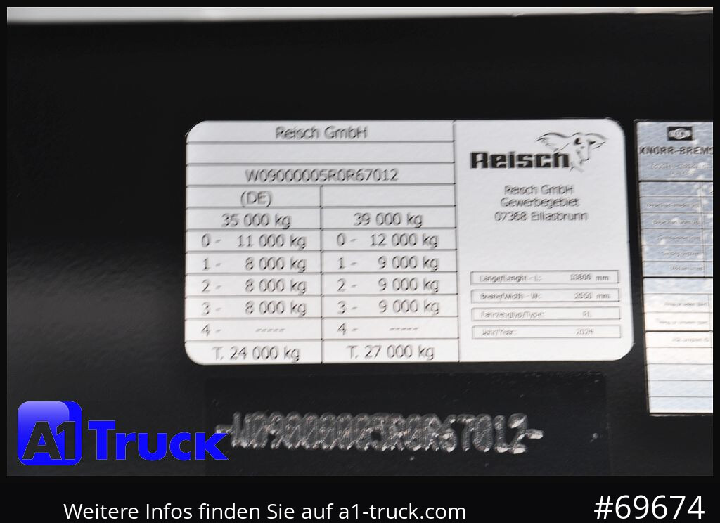 Нови Самосвал полуремарке REISCH RHKS, Alu-Kippmulde 54m³, Kombitüren, Alufelgen, Liftachse,: снимка 7