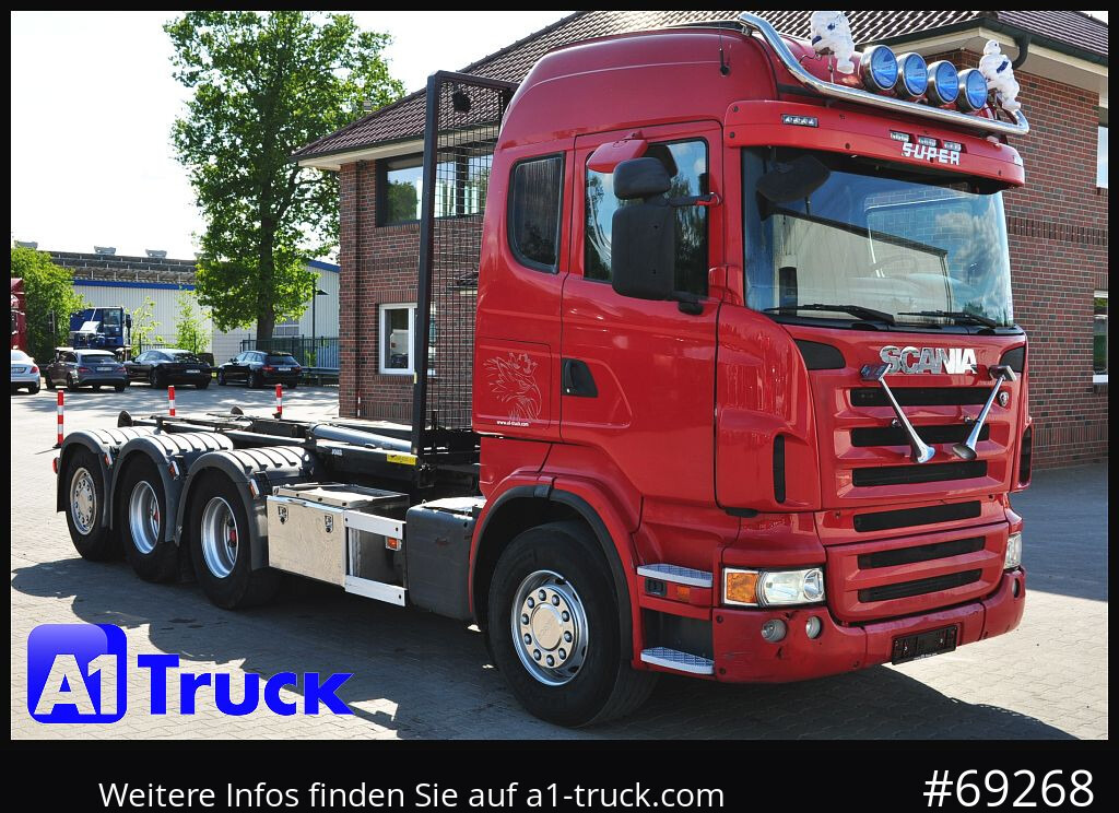 SCANIA R480, Abrollkipper Joab, 8x4, Lift-Lenkachse, - Мултилифт с кука камион: снимка 1 SCANIA R480, Abrollkipper Joab, 8x4, Lift-Lenkachse, - Мултилифт с кука камион: снимка 1