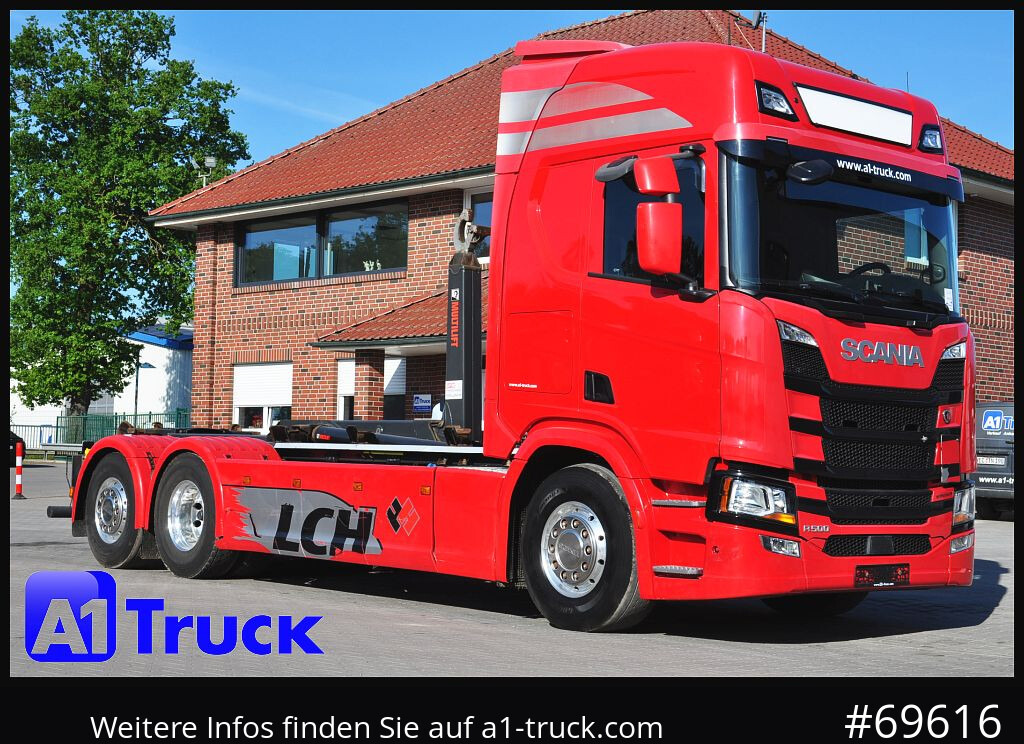 SCANIA R500, Abrollkipper, HIAB, Lift-Lenkachse, - Мултилифт с кука камион: снимка 1 SCANIA R500, Abrollkipper, HIAB, Lift-Lenkachse, - Мултилифт с кука камион: снимка 1