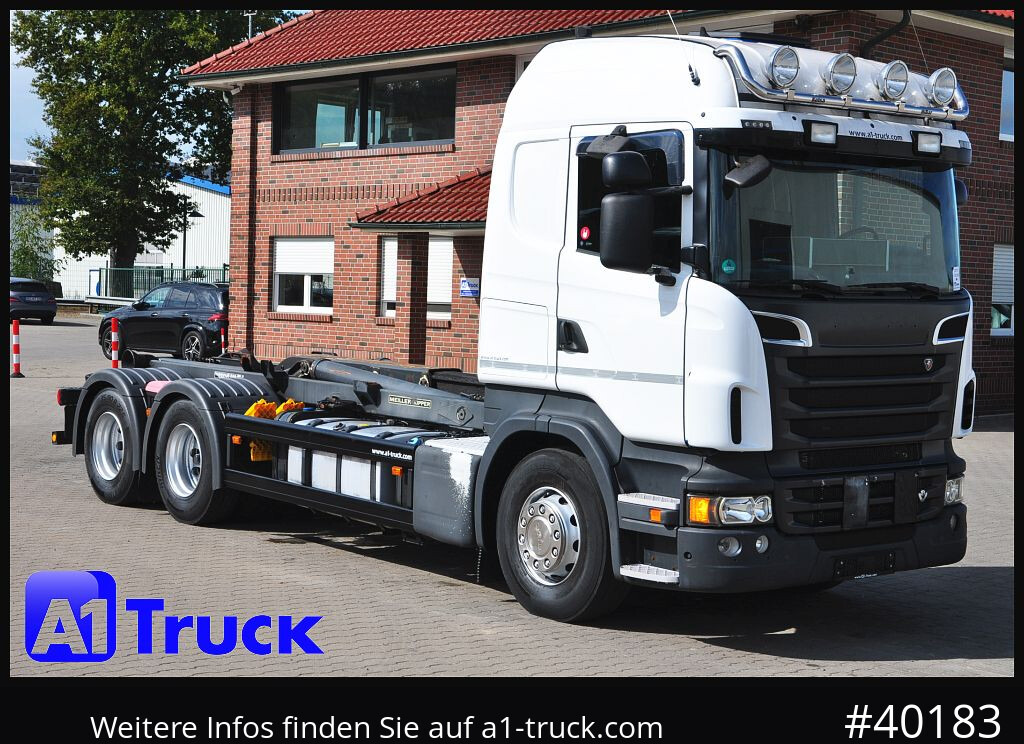 SCANIA R500, V8,, Meiller, Liftachse, - Мултилифт с кука камион: снимка 1 SCANIA R500, V8,, Meiller, Liftachse, - Мултилифт с кука камион: снимка 1