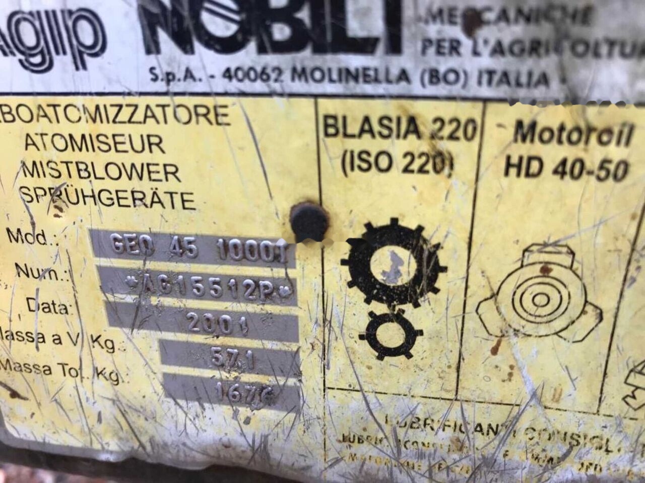 NOBILI GEO45 1000T - Прикачна пръскачка: снимка 4 NOBILI GEO45 1000T - Прикачна пръскачка: снимка 4