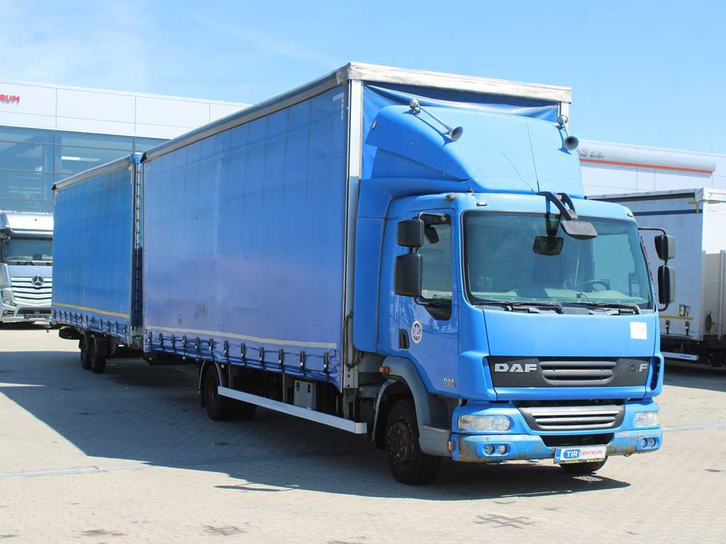 DAF FA LF 45, EURO 5, TYRES 80% + AGADOS TRAILER - Камион с брезент: снимка 3 DAF FA LF 45, EURO 5, TYRES 80% + AGADOS TRAILER - Камион с брезент: снимка 3
