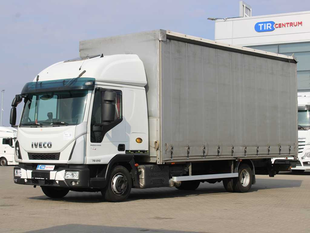Iveco EUROCARGO 75E210, EURO 6, PNEU 80% - Камион с брезент: снимка 1 Iveco EUROCARGO 75E210, EURO 6, PNEU 80% - Камион с брезент: снимка 1