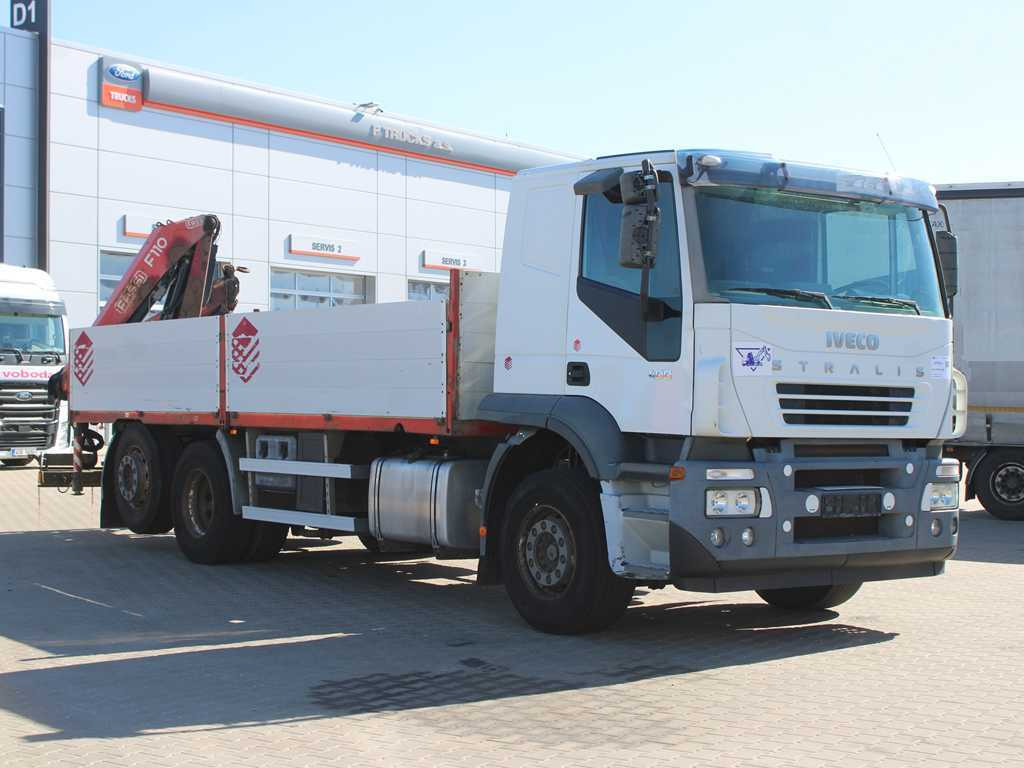 Iveco STRALIS 400, 6X2, EURO 3, HYDRAULIC ARM FASSI F110 - Бордови камион, Камион с кран: снимка 3 Iveco STRALIS 400, 6X2, EURO 3, HYDRAULIC ARM FASSI F110 - Бордови камион, Камион с кран: снимка 3