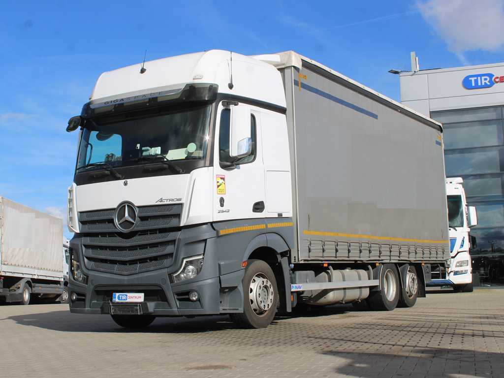 Mercedes-Benz Actros 2542, EURO 6, 6X2, NAVIGATION - Камион с брезент: снимка 1 Mercedes-Benz Actros 2542, EURO 6, 6X2, NAVIGATION - Камион с брезент: снимка 1