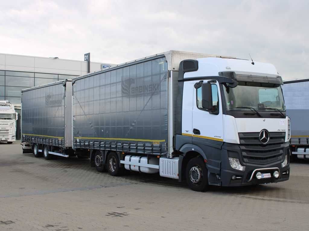 Mercedes-Benz Actros 2545, TRANZIT SET, LIFTING AXLE, EURO 6 - Камион с брезент, Брезентово ремарке: снимка 2 Mercedes-Benz Actros 2545, TRANZIT SET, LIFTING AXLE, EURO 6 - Камион с брезент, Брезентово ремарке: снимка 2