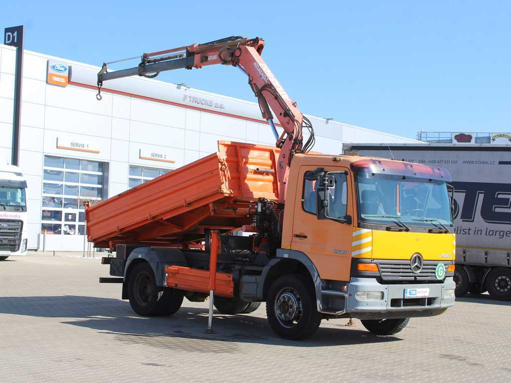 Mercedes-Benz Atego 1523, HYDRAULIC ARM ATLAS 60.1, THREE-SIDED - Самосвал камион, Камион с кран: снимка 3 Mercedes-Benz Atego 1523, HYDRAULIC ARM ATLAS 60.1, THREE-SIDED - Самосвал камион, Камион с кран: снимка 3