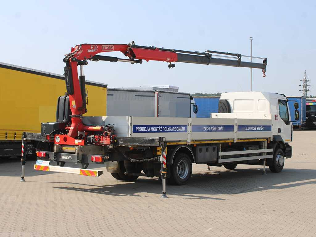 Renault D 250, EURO 6, SIDE, HYDRAULIC ARM FASSI F110 - Бордови камион, Камион с кран: снимка 4 Renault D 250, EURO 6, SIDE, HYDRAULIC ARM FASSI F110 - Бордови камион, Камион с кран: снимка 4