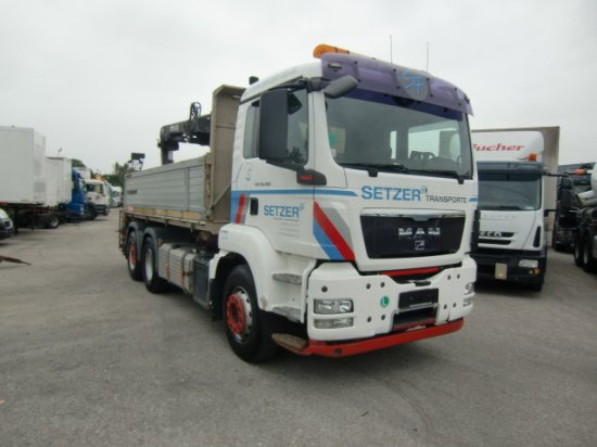 MAN TGS 26.400 3-Seitenkipper, 6x2-2 Lenkachse HIAB 144ES -3DUO - Самосвал камион, Камион с кран: снимка 3 MAN TGS 26.400 3-Seitenkipper, 6x2-2 Lenkachse HIAB 144ES -3DUO - Самосвал камион, Камион с кран: снимка 3