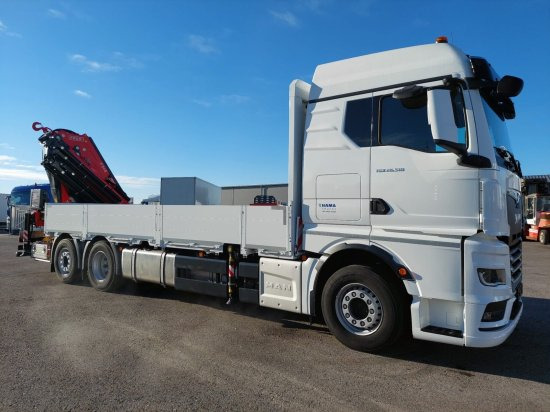 MAN TGX 26.510 LL Pritsche, Fassi F545RA.2.28XE, Containerverschlüsse, - Бордови камион, Камион с кран: снимка 1 MAN TGX 26.510 LL Pritsche, Fassi F545RA.2.28XE, Containerverschlüsse, - Бордови камион, Камион с кран: снимка 1