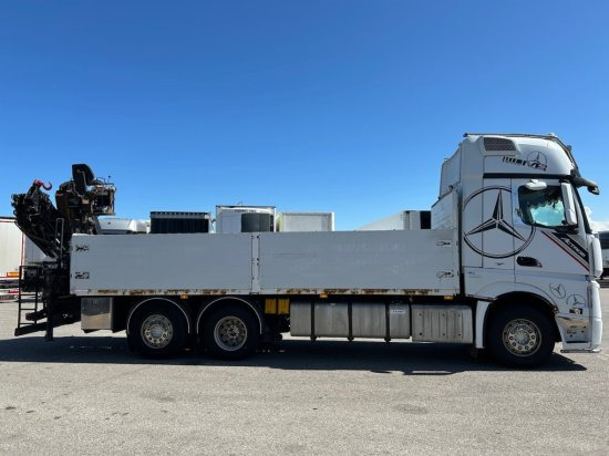 Mercedes-Benz Actros 2545 L 6x2, Retarder, Pritsche, Hiab XS 166 D-4 PRO, E5 - Бордови камион, Камион с кран: снимка 4 Mercedes-Benz Actros 2545 L 6x2, Retarder, Pritsche, Hiab XS 166 D-4 PRO, E5 - Бордови камион, Камион с кран: снимка 4