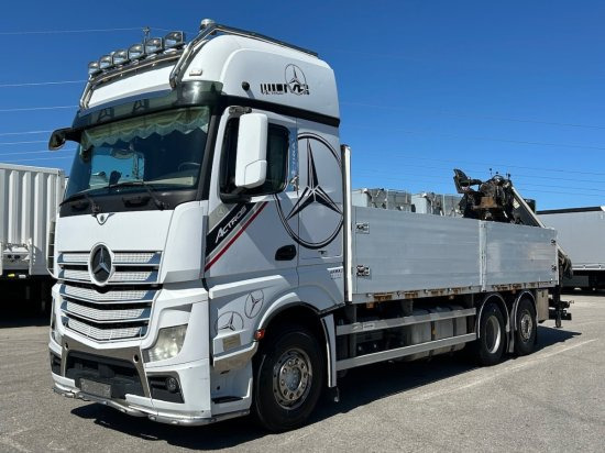 Mercedes-Benz Actros 2545 L 6x2, Retarder, Pritsche, Hiab XS 166 D-4 PRO, E5 - Бордови камион, Камион с кран: снимка 1 Mercedes-Benz Actros 2545 L 6x2, Retarder, Pritsche, Hiab XS 166 D-4 PRO, E5 - Бордови камион, Камион с кран: снимка 1