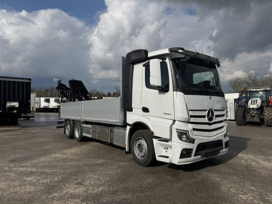 Mercedes-Benz Actros 2653, Retarder, Pritsche, Hiab Hipro 232 ES5 - Бордови камион, Камион с кран: снимка 1 Mercedes-Benz Actros 2653, Retarder, Pritsche, Hiab Hipro 232 ES5 - Бордови камион, Камион с кран: снимка 1
