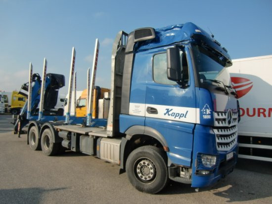 Mercedes-Benz Arocs 3353 6x4 Holztransp., Palfinger Kran Epsilon - Камион за дърва, Камион с кран: снимка 1 Mercedes-Benz Arocs 3353 6x4 Holztransp., Palfinger Kran Epsilon - Камион за дърва, Камион с кран: снимка 1