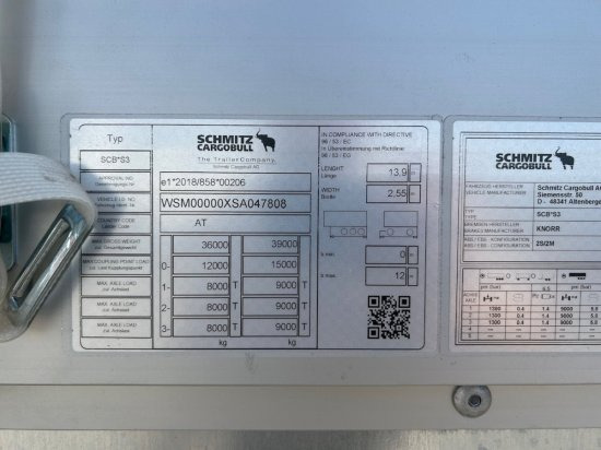 Нови Брезентово полуремарке Schmitz SCS 24L, Varios, Edscha-Verdeck, Liftachse: снимка 8