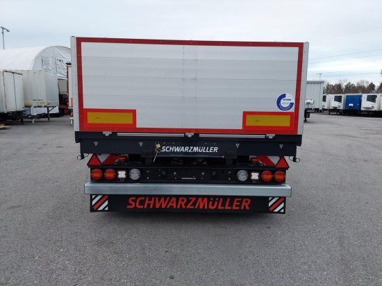 Schwarzmüller 2-Achs Jumbo-Baustoff-Plateauanhänger, BPW-Achsen, Alufelgen, - Бордово ремарке/ Платформа: снимка 3 Schwarzmüller 2-Achs Jumbo-Baustoff-Plateauanhänger, BPW-Achsen, Alufelgen, - Бордово ремарке/ Платформа: снимка 3