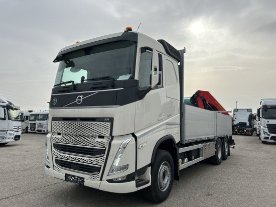 Volvo FH 500 6X2 Euro6, Retarder, Pritsche, Palfinger PK22002-EH - Бордови камион, Камион с кран: снимка 1 Volvo FH 500 6X2 Euro6, Retarder, Pritsche, Palfinger PK22002-EH - Бордови камион, Камион с кран: снимка 1