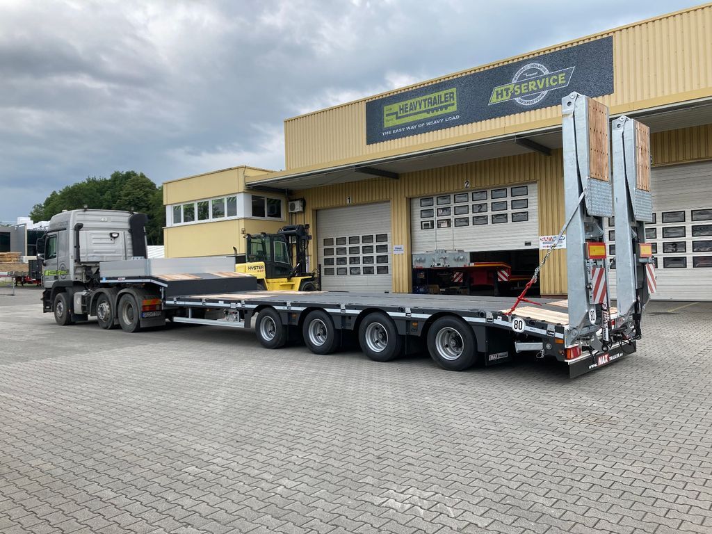 Faymonville MAX Trailer 4-Achs-Tele-Semi mit hydr. Rampen - Нискорамна площадка полуремарке: снимка 1 Faymonville MAX Trailer 4-Achs-Tele-Semi mit hydr. Rampen - Нискорамна площадка полуремарке: снимка 1