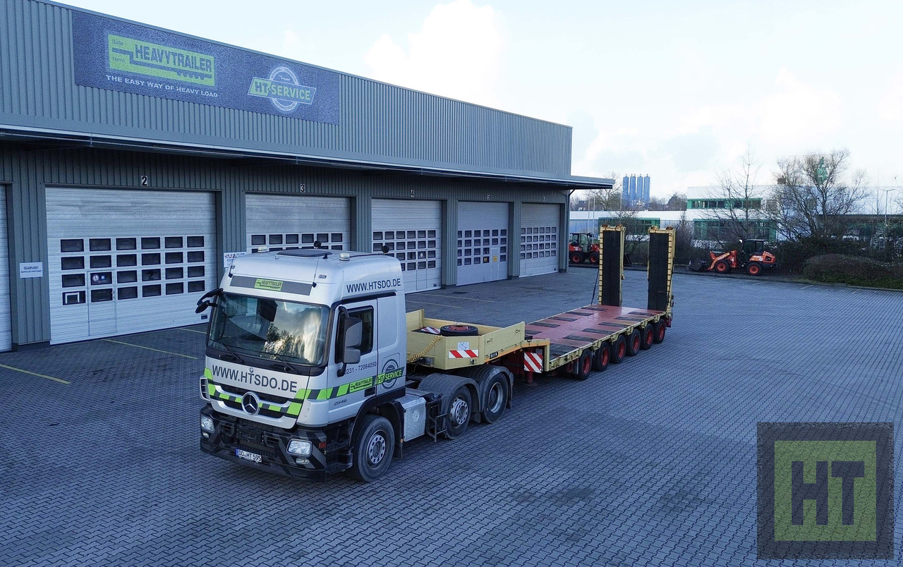 Goldhofer 6-Achs-Tele-Semi mit hydr. Rampen-zwangsgelenkt - Нискорамна площадка полуремарке: снимка 5 Goldhofer 6-Achs-Tele-Semi mit hydr. Rampen-zwangsgelenkt - Нискорамна площадка полуремарке: снимка 5