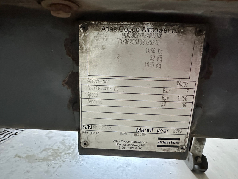 Atlas-Copco XAS 97PE - Компресор за въздух: снимка 5 Atlas-Copco XAS 97PE - Компресор за въздух: снимка 5