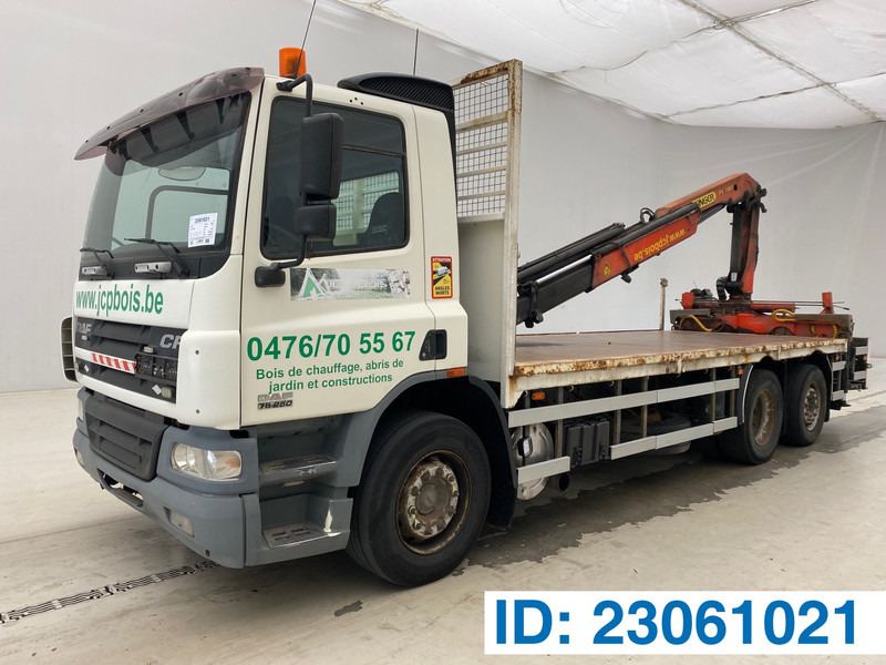 DAF CF75.250 - 6x2 - Бордови камион, Камион с кран: снимка 1 DAF CF75.250 - 6x2 - Бордови камион, Камион с кран: снимка 1