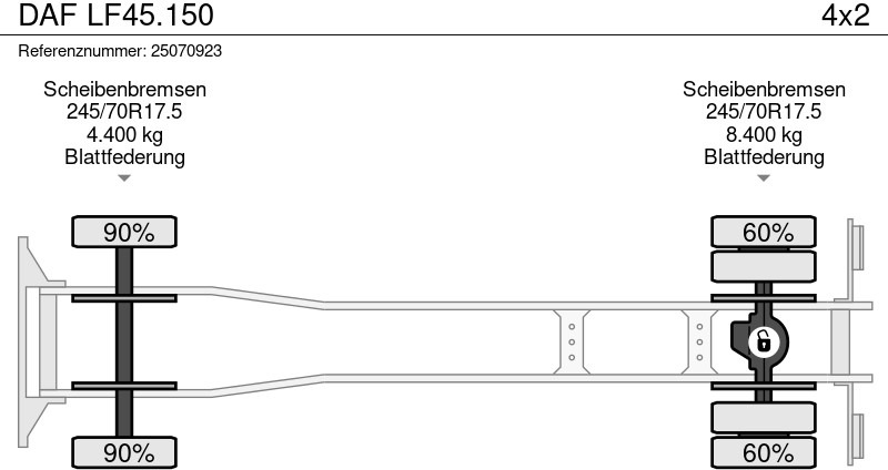 Камион с брезент DAF LF45.150: снимка 12
