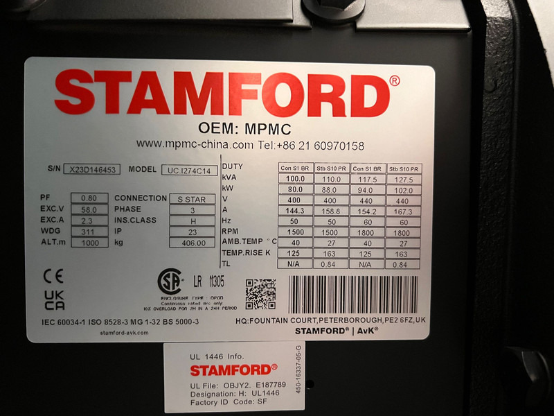 Електрогенератор DEGROOTE POWER DP-C100SS 100KVA: снимка 19