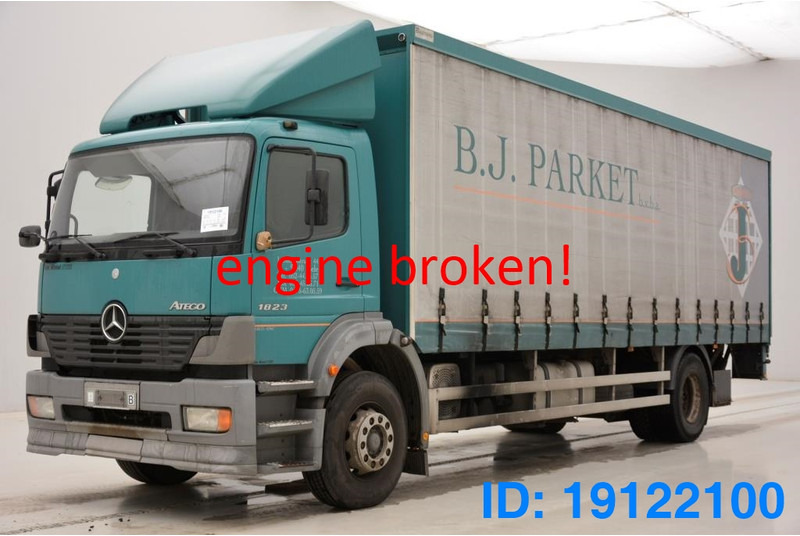 Mercedes-Benz Atego 1823 - damaged engine - Камион с брезент: снимка 1 Mercedes-Benz Atego 1823 - damaged engine - Камион с брезент: снимка 1