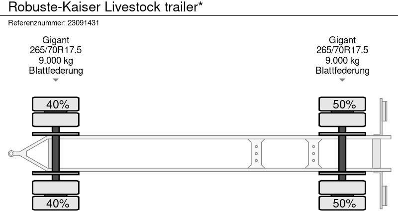 За превоз на животни ремарке Robuste-Kaiser Livestock trailer*: снимка 13