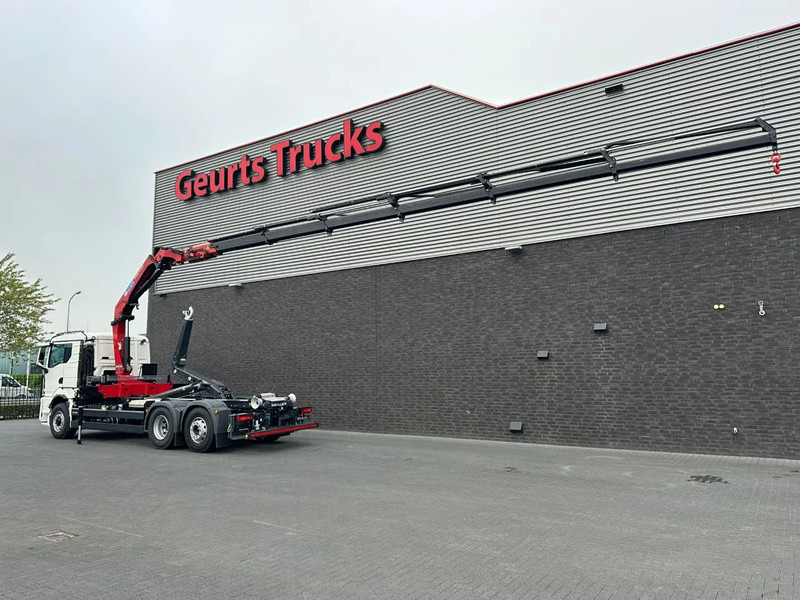 Мултилифт с кука камион, Камион с кран MAN TGS 26.520 6X4H-4 BL NEW MODEL + MEILLER HAAKARMSYSTEEM + HMF 2320 K6-RCS KRAAN/KRAN/CRANE/GRUA: снимка 7