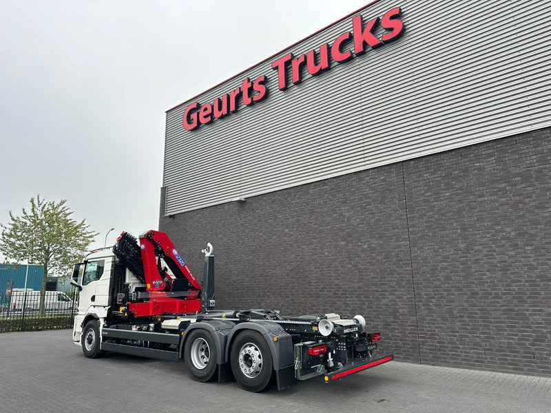 Мултилифт с кука камион, Камион с кран MAN TGS 26.520 6X4H-4 BL NEW MODEL + MEILLER HAAKARMSYSTEEM + HMF 2320 K6-RCS KRAAN/KRAN/CRANE/GRUA: снимка 11