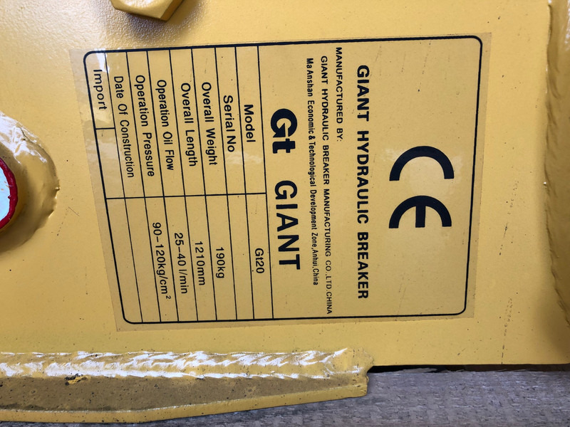 Diversen Giant GT20 190 kg breaker - Хидравличен чук: снимка 3 Diversen Giant GT20 190 kg breaker - Хидравличен чук: снимка 3