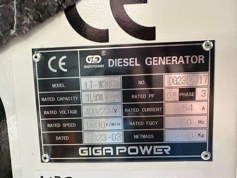 Електрогенератор Giga power 37.5KVA Closed Set LT-W30GF: снимка 13