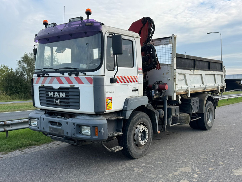 MAN 19.310 4x2 Kipper with HMF 1463K2 Crane - Самосвал камион, Камион с кран: снимка 2 MAN 19.310 4x2 Kipper with HMF 1463K2 Crane - Самосвал камион, Камион с кран: снимка 2