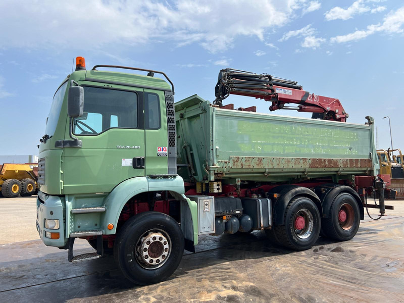 MAN TGA 26.480 tipper + HMF crane - Самосвал камион, Камион с кран: снимка 1 MAN TGA 26.480 tipper + HMF crane - Самосвал камион, Камион с кран: снимка 1