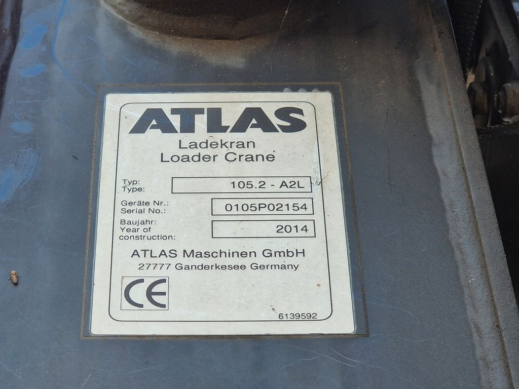 Камион с кран Mercedes-Benz Arocs 1830 / Atlas 105.2 - A2L / NEUE BATTERIEN Mercedes-Benz Arocs 1830 / Atlas 105.2 - A2L / NEUE BATTERIEN: снимка 15 Камион с кран Mercedes-Benz Arocs 1830 / Atlas 105.2 - A2L / NEUE BATTERIEN Mercedes-Benz Arocs 1830 / Atlas 105.2 - A2L / NEUE BATTERIEN: снимка 15