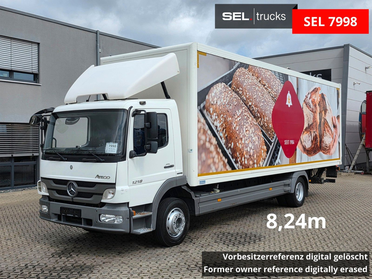 Mercedes-Benz Atego 1218 / Ladebordwand / Rückfahrkam. / 8,24m - Камион фургон: снимка 1 Mercedes-Benz Atego 1218 / Ladebordwand / Rückfahrkam. / 8,24m - Камион фургон: снимка 1