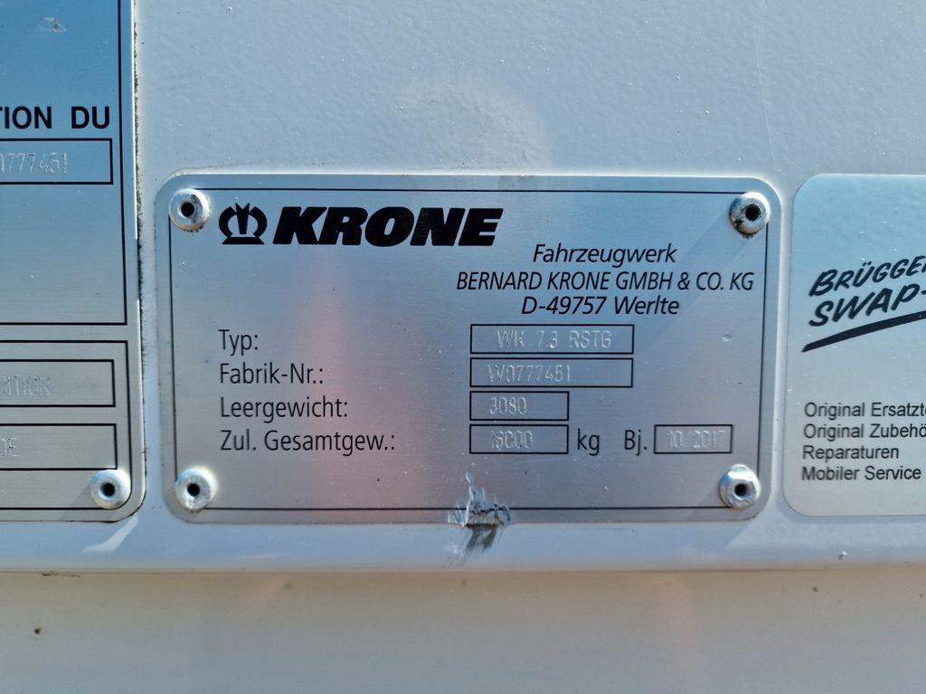 Бордово ремарке/ Платформа Schmitz Cargobull Krone WK 7.3 RSTG / Textil: снимка 18