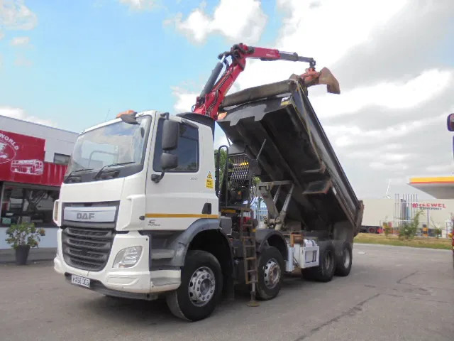 DAF CF 370 8X4 + PALFINGER EPSILON - Самосвал камион, Камион с кран: снимка 1 DAF CF 370 8X4 + PALFINGER EPSILON - Самосвал камион, Камион с кран: снимка 1