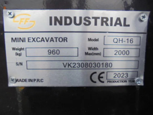 Нови Мини багер FF Industrial QH - 16 NEW: снимка 15 Нови Мини багер FF Industrial QH - 16 NEW: снимка 15