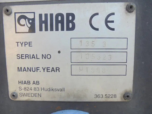 Hiab 135/3 - Стрела: снимка 4 Hiab 135/3 - Стрела: снимка 4