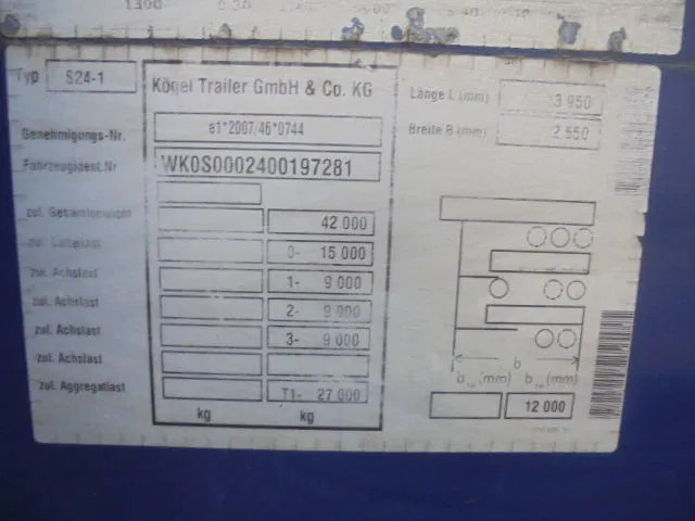 Брезентово полуремарке Kögel S24-1 NL TRAILER APK TOT 21-10-2026: снимка 18 Брезентово полуремарке Kögel S24-1 NL TRAILER APK TOT 21-10-2026: снимка 18