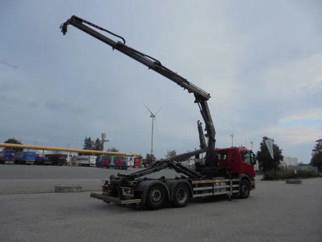 Мултилифт с кука камион, Камион с кран Scania P400 6X2: снимка 12