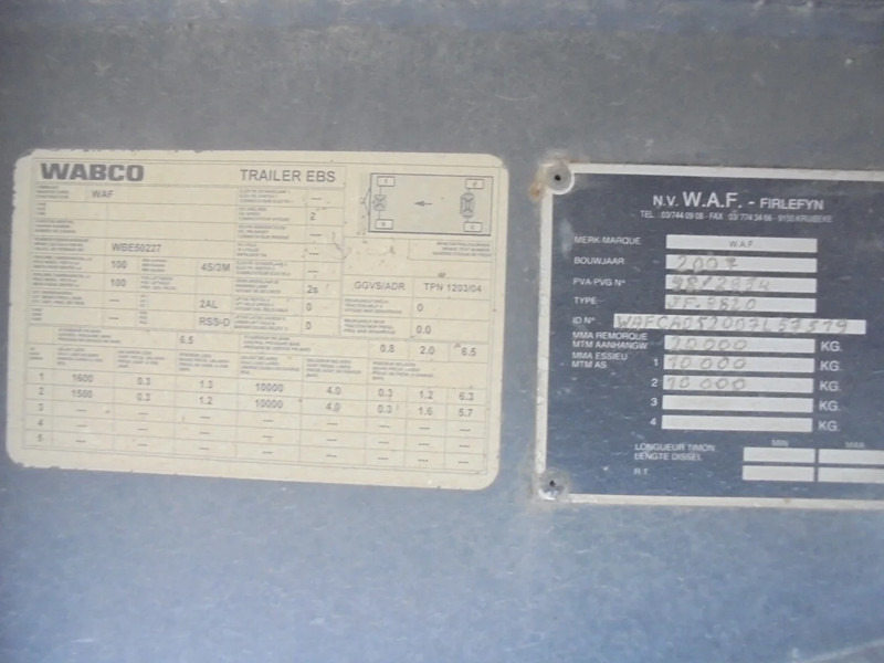 Бордово ремарке/ Платформа WAF JF 9820: снимка 6