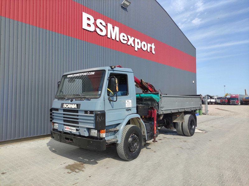 Самосвал камион, Камион с кран Scania 113.320 dump truck: снимка 7
