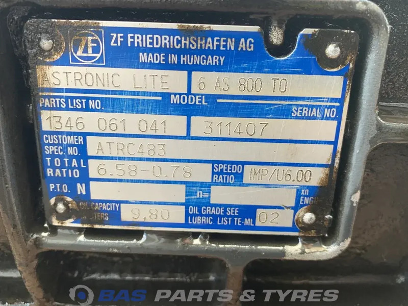 DAF LF Euro 6 DAF 6AS800 TO AS Tronic Lite Versnellingsbak 6AS800 TO - Скоростна кутия за Камион: снимка 5 DAF LF Euro 6 DAF 6AS800 TO AS Tronic Lite Versnellingsbak 6AS800 TO - Скоростна кутия за Камион: снимка 5