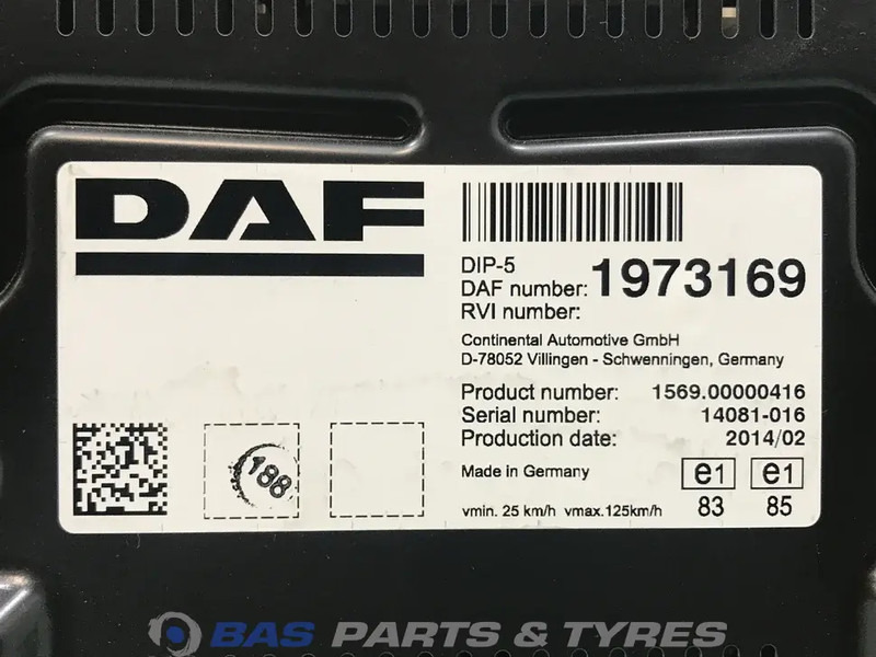 DAF XF106 Instrumentenpaneel DAF 1958084 - Табло за Камион: снимка 3 DAF XF106 Instrumentenpaneel DAF 1958084 - Табло за Камион: снимка 3