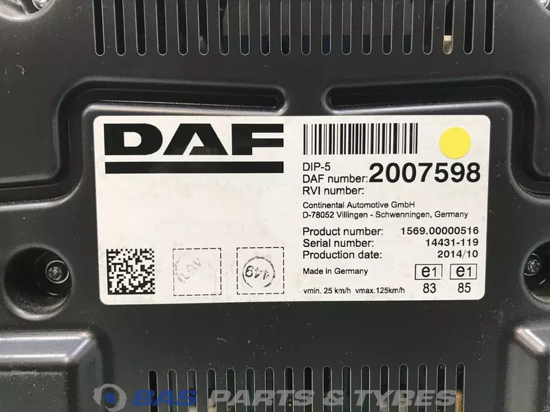 DAF XF106 Instrumentenpaneel DAF 1958084 - Табло за Камион: снимка 3 DAF XF106 Instrumentenpaneel DAF 1958084 - Табло за Камион: снимка 3
